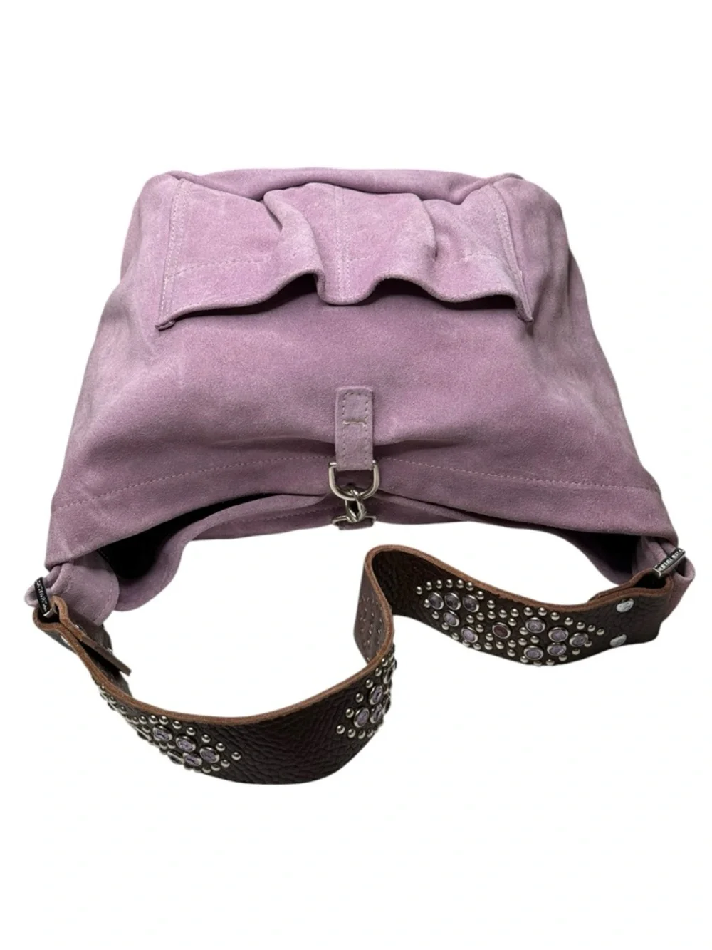 Deadstock: new Tylie Malibu ᪣ Utility Suede Hobo Bag ᪣ Crystal Strap ᪣ Lilac Y2K